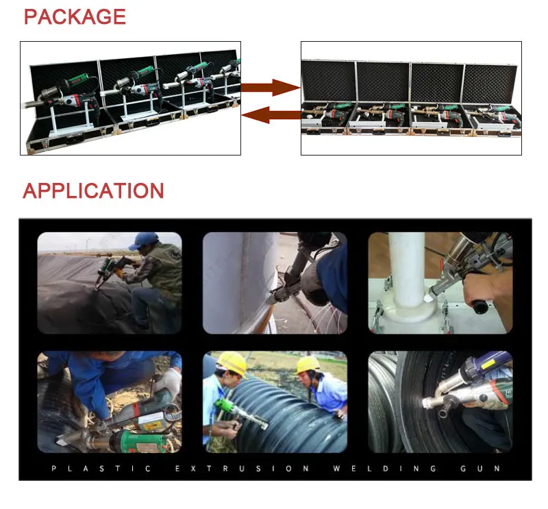 
PFJ3400 Portable PP Hand Extruder PE Plastic Extrusion Welding Gun Hand Welding Extruder Plastic Extrusion Welder 
