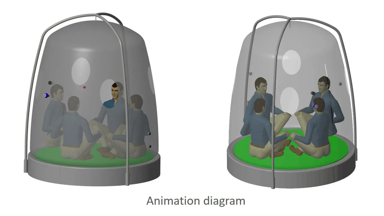 1.3 ATA Multiplace hyperbaric oxygen chamber for sale oxygen capsule