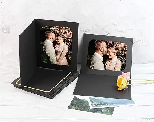 Пользовательские фотопапки картонные бумажные фоторамки глянцевые папки для особых событий выпускные свадебные рождественские