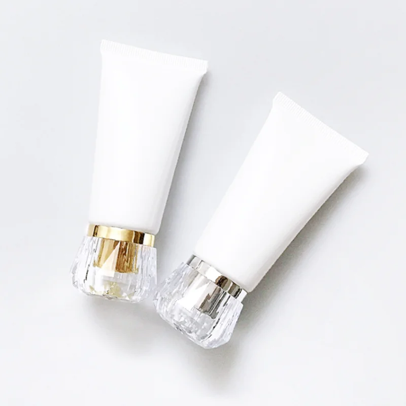 40g empty white Facial cleanser Plastic Tube cosmetics packaging containers 40ml Hand cream Squeeze soft tube bottle