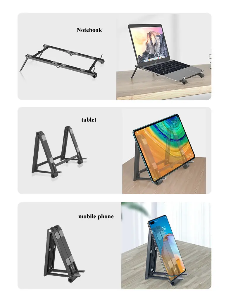 Портативный Регулируемый складной 3 в 1 amazon Лидер продаж прозрачная подставка для ноутбука