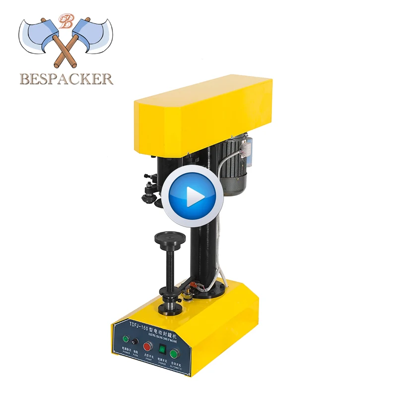 Bespacker TDJ-160 tin can sealer /bottle sealing machine/can seaming machine