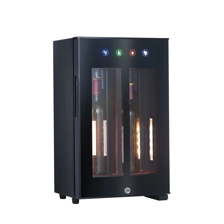 Wine Dispenser Machine Factory Price Household Electric 2 Bottles Red Single Glass Door Thermoelectric Refrigerator Mini CN;GUA