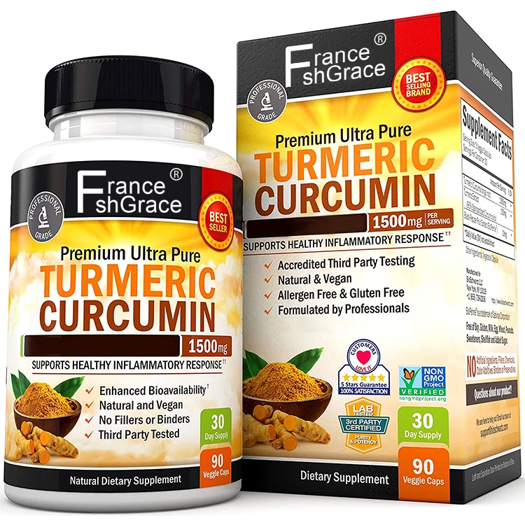 Natural Joint & Healthy Inflammatory Support With 95% Standardized Curcuminoids Turmeric Curcumin Capsule