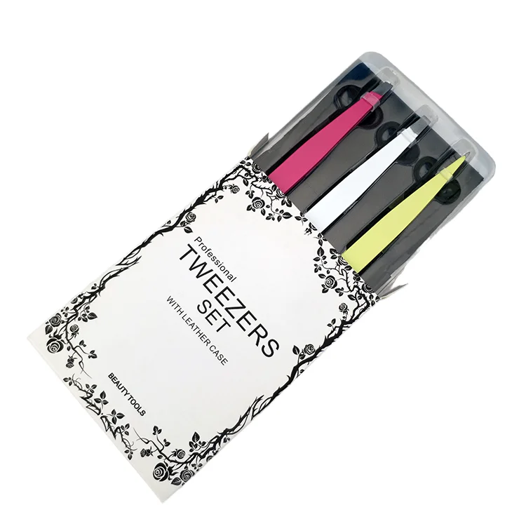 Customize Multiple Colors Professional Stainless Steel Makeup Tools Eyebrow Eyelash Tweezers Personalized Eyebrow Tweezers