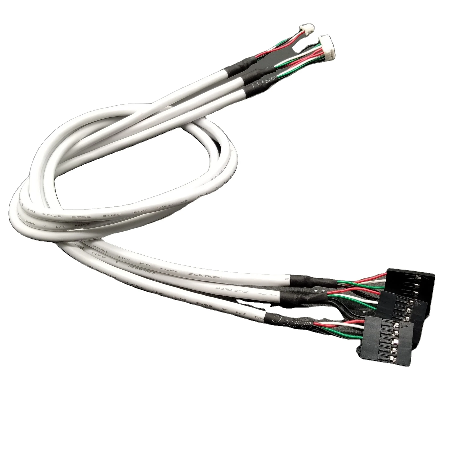 Dupont 2.54mm pitch connector custom made single row double rows connectors wiring wire cable harness