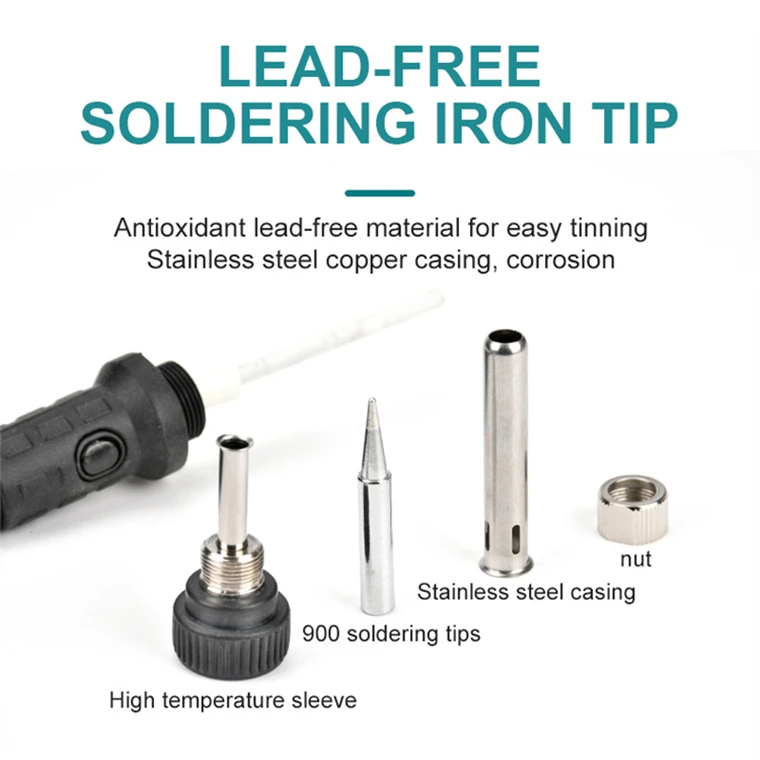 Hot Selling Lithium battery electronic soldering iron 110V-240V Straight Tip Type electronic soldering iron