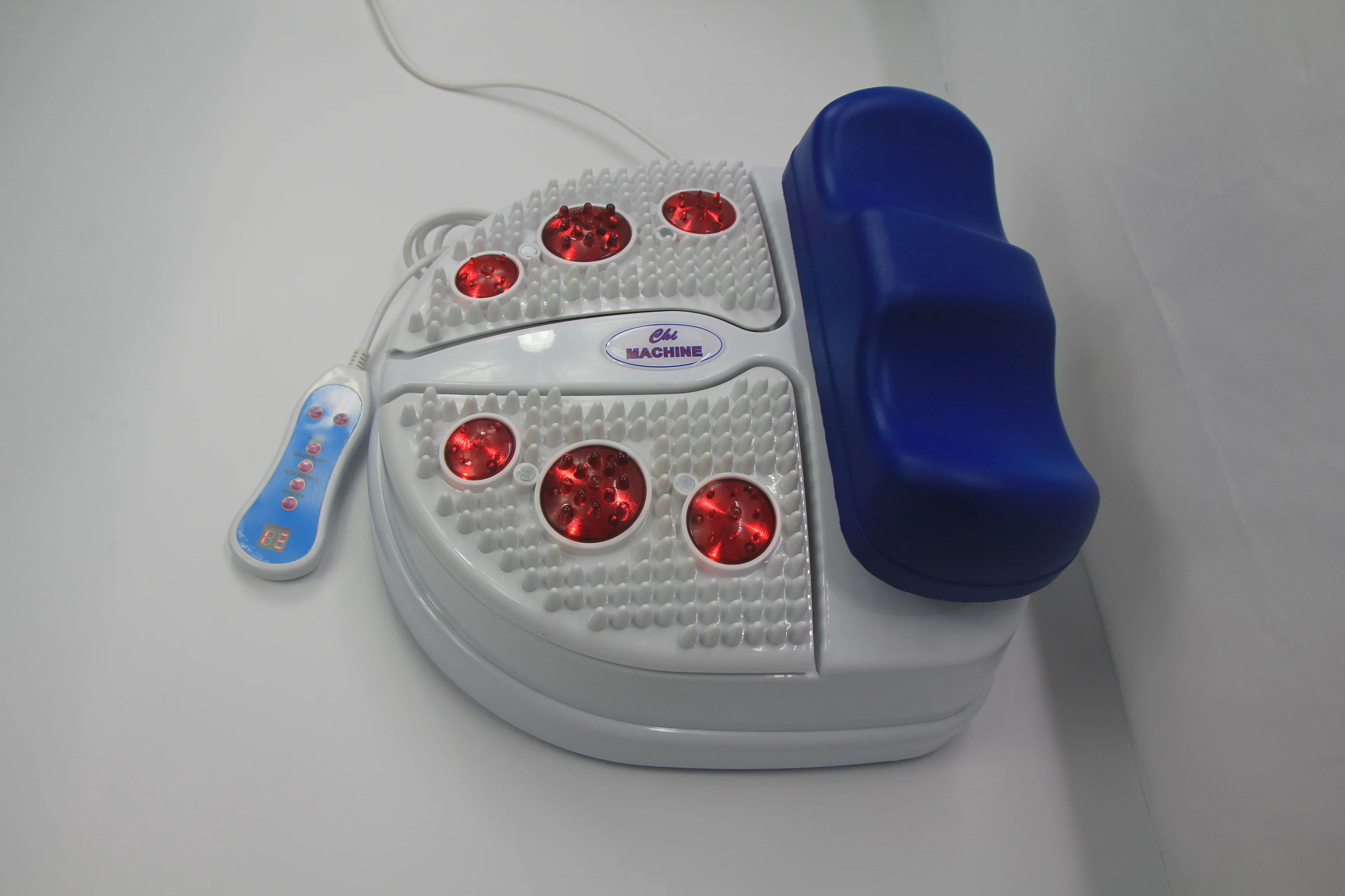 Vibro Therapy Passive Exerciser with Wired Remote Control Adjustment Foot Swing Blood Circulation Chi Machine