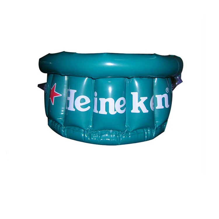 spot goods Water Bucket Inflatable Floating Cooler,Cup Holder , Air Mattress Ice