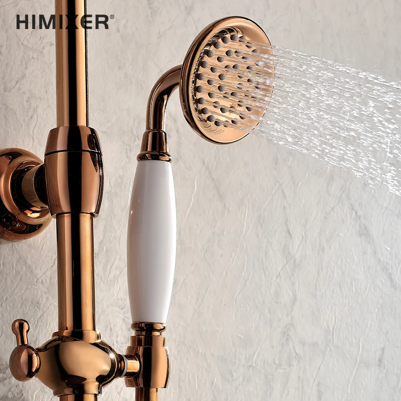 HIMIXER classic bathroom faucet grifo ducha robinet de douche robinet de douche antique brass bath & shower faucet set