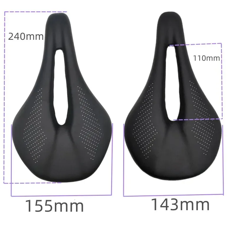 Leather Carbon Saddle MTB/Road 143/155MM Bike Saddle Super Light Leather Carbon Cushions Carbon Rails Bicycle Seat Bike Seat