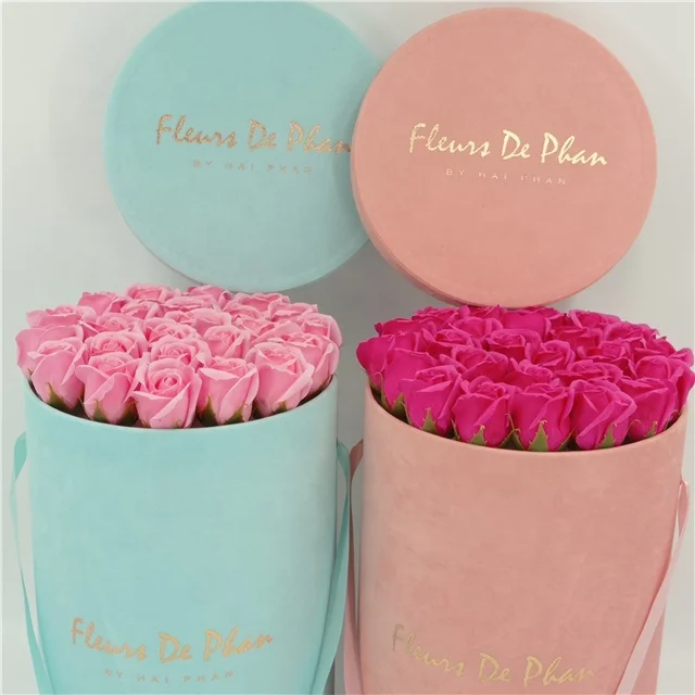 Round gift boxes for rose dry flower arrangement