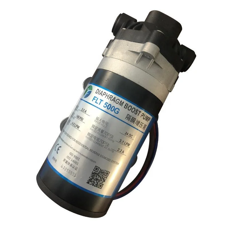 Manufacturer Diaphragm Booster Pump 75/100/400/500/600/800GPD RO Booster Pump DC 24V RO Water Purifier Pump