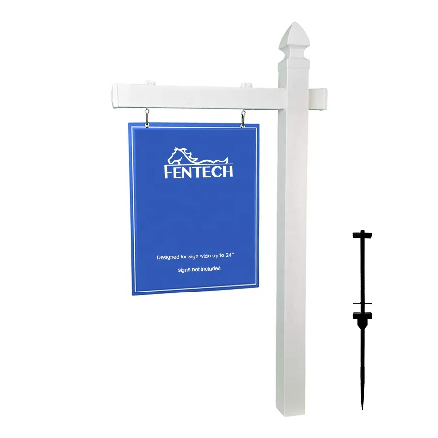 Белый виниловый знак Fentech 6ft x 3ft из ПВХ для