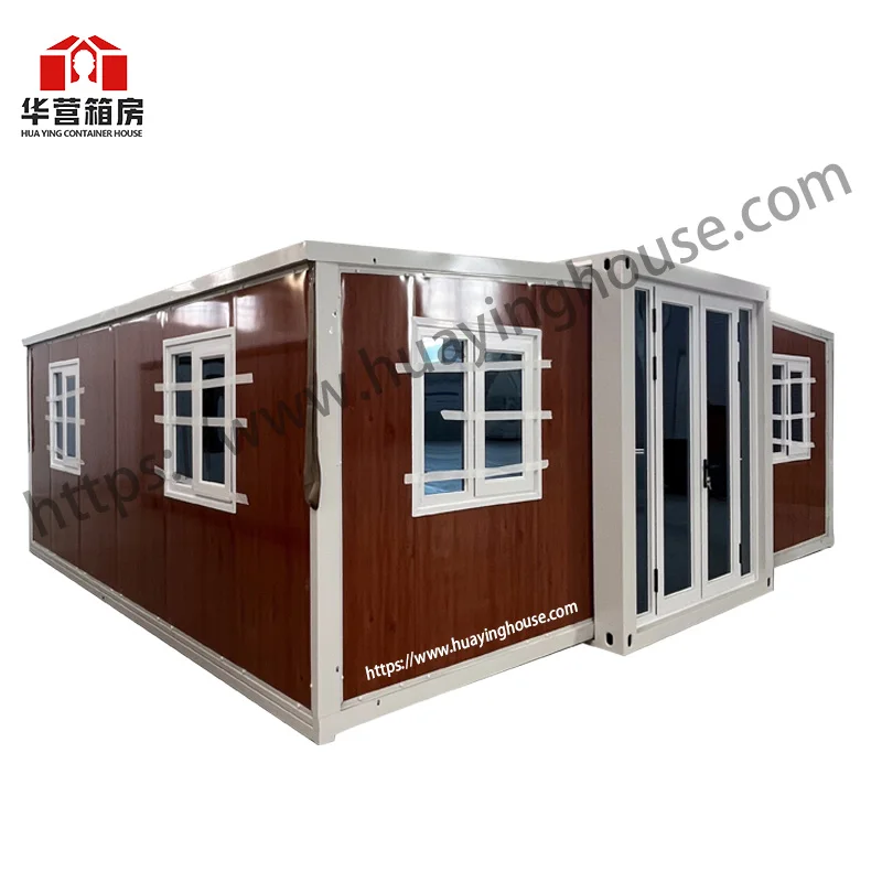 Huaying 40ft Luxury Expandable Container House Chinese Design Steel Sandwich Panel Material Prefabricated Home Bedroom/Shop