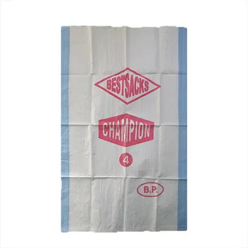 
pp flour bags of 50 kg packing woven bag for packing wheat flour, PP woven flour sack, polypropylene woven bag 