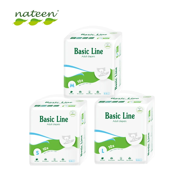 Factory Direct Supply Adult Diaper Disposable Medical Use For Incontinence Elderly People Unisex Soft Breathable Free Sample OEM