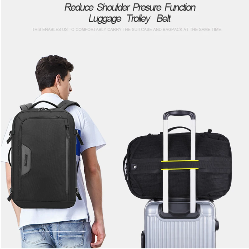Arctic Huter Factory  Oem Business Bagpack Usb Laptop Bags Men Custom Waterproof Smart Laptop Backpack Bag