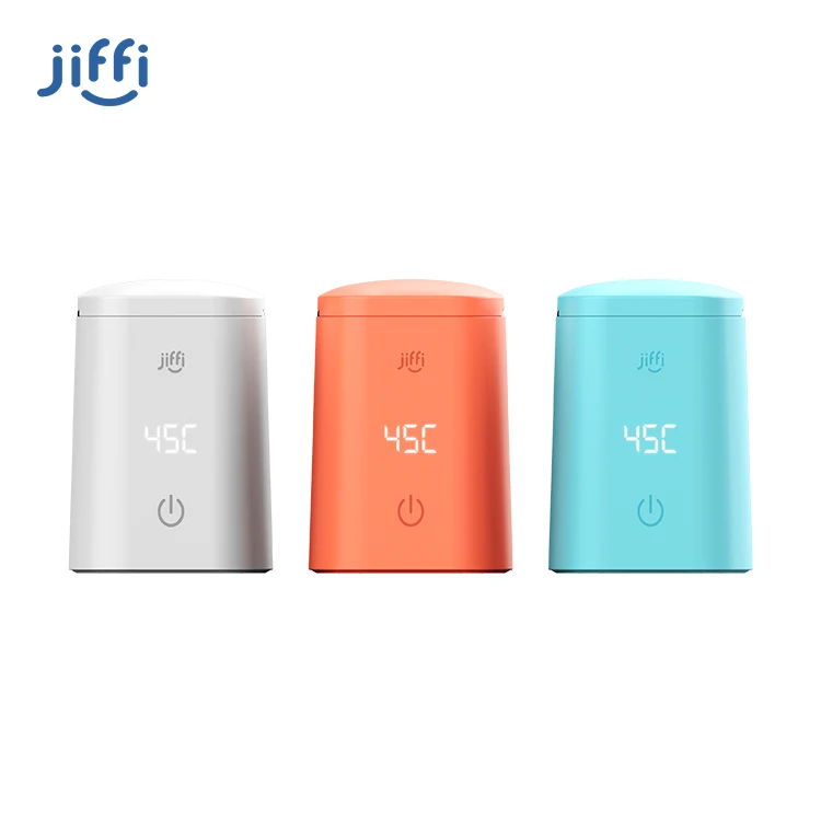 Jiffi Portable Outdoor Travel Electric Smart Wireless Hot Water Baby Food Fast Feeding Bottle Warmer For Milk