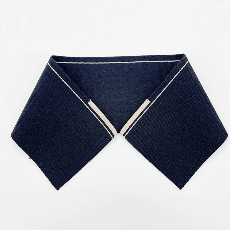 Custom 97% polyester 3% spandex rib collar knit ,t-shirt collar for polo shirt