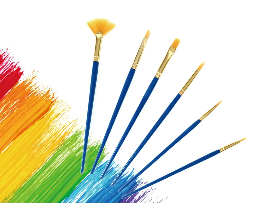 Factory supply attractive price kids acrylic paint brush set brushes for painting