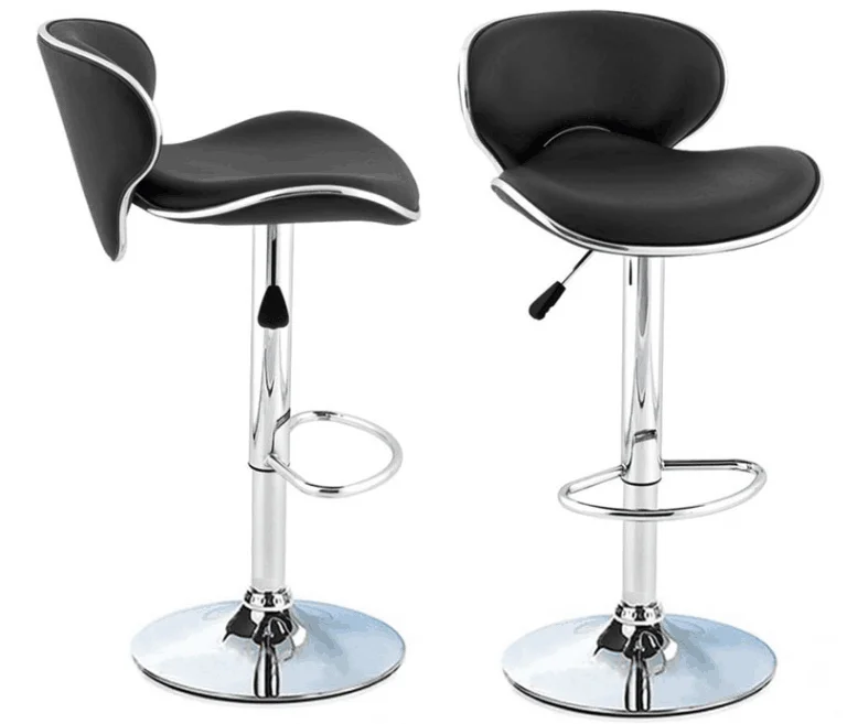 
Modern Airlift Adjustable Swivel Barstool Counter Height Fabric Swivel Bar Stools Chairs 