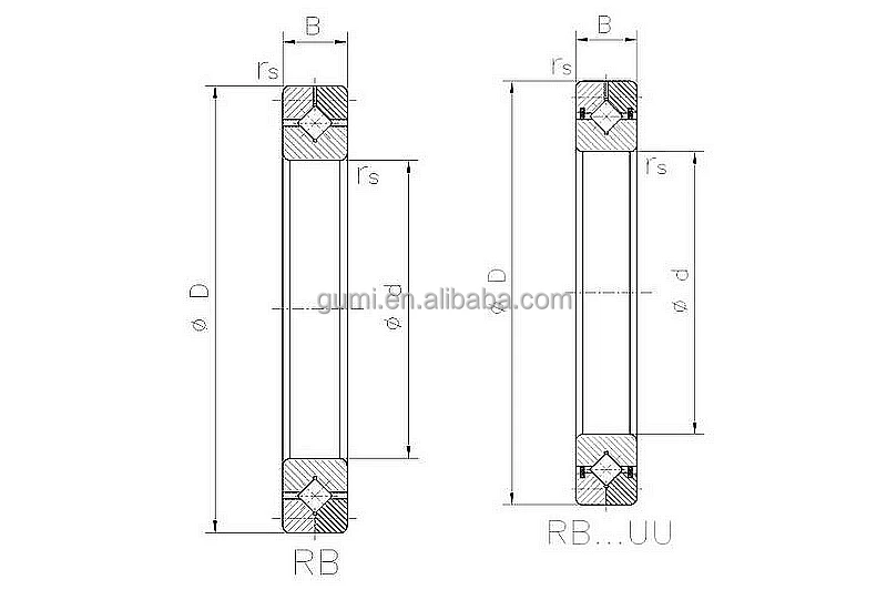 Тип РБ RB2008 RB2508 RB3010 RB3510 RB4010 RB4510 CC0 P5 класс кросс прокатки скрещенный цилиндрический роликовый подшипник для робота