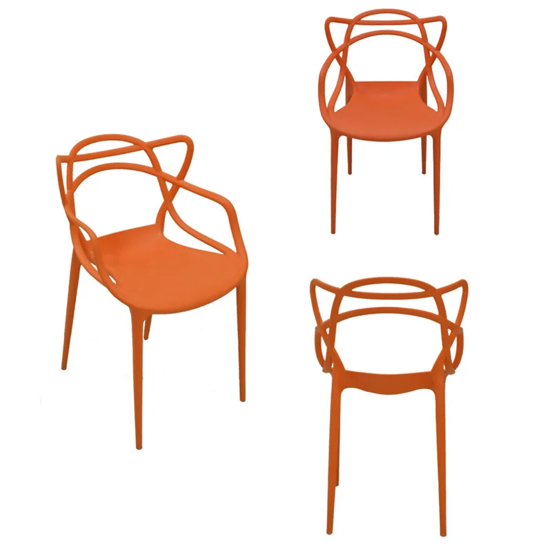Hot Selling Smooth Edgestrimming Carefully Plastic Chair Outdoor Dining Leisure Chair Plastic