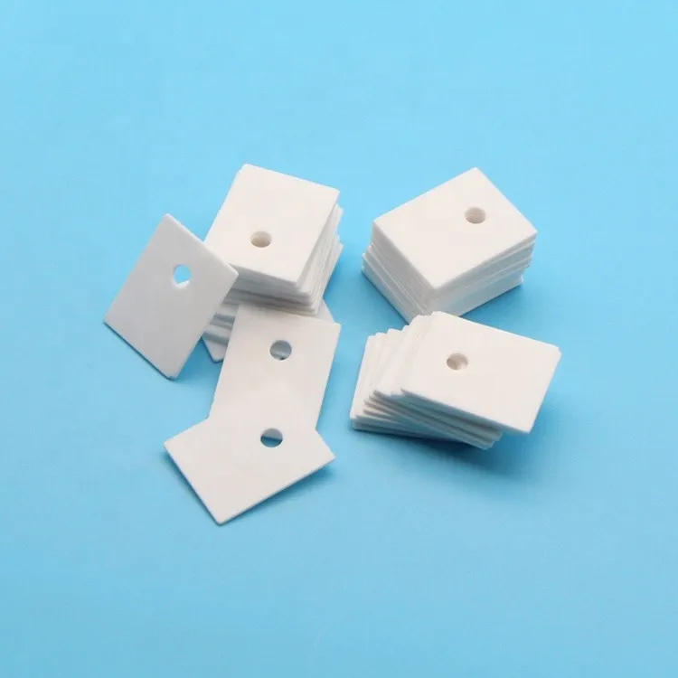 Thermal conductive 24 W/m. K 96% Alumina Oxide Ceramic LED Heat Sink with Hole