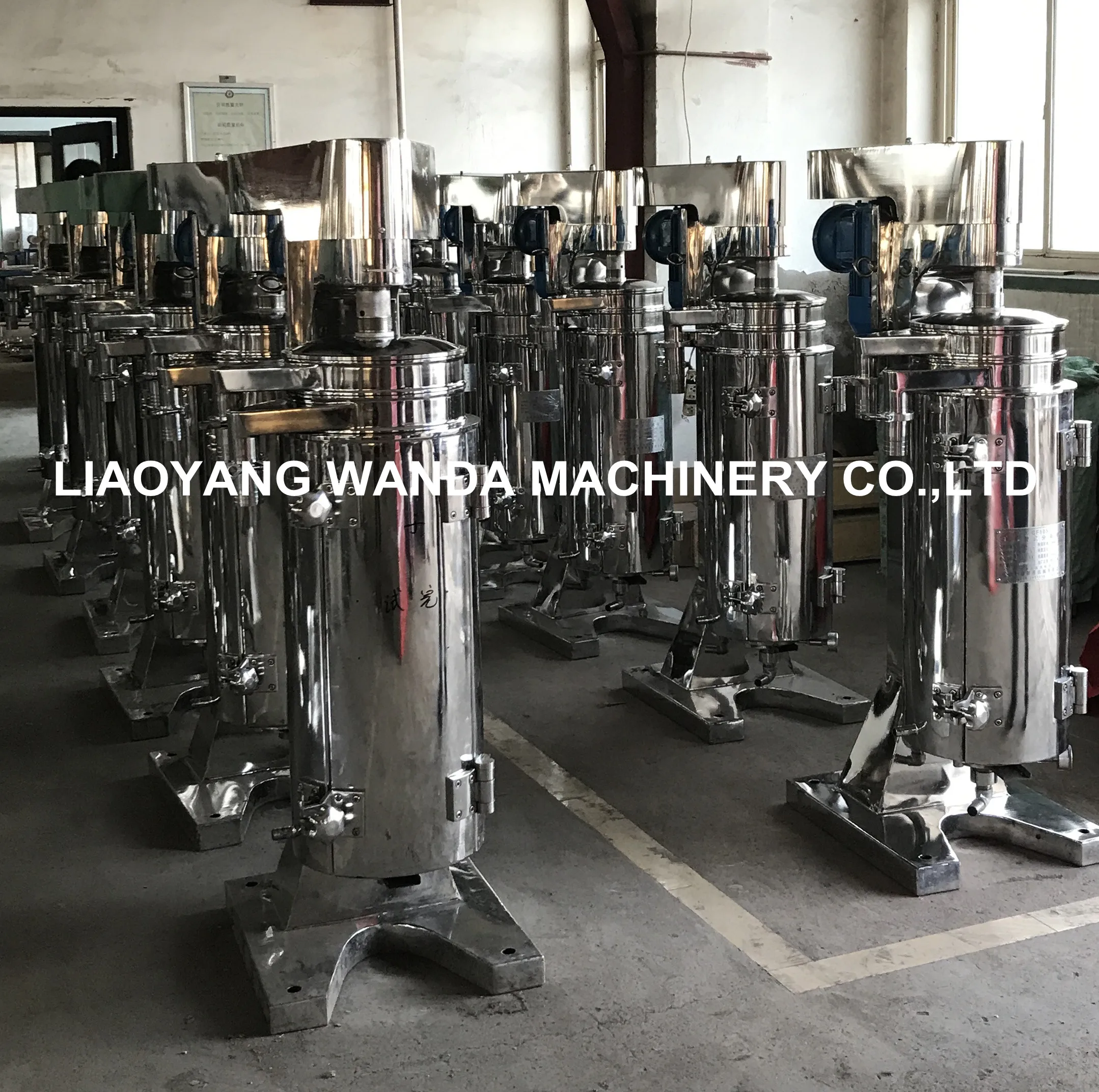 GO/GF Stainless Steel Tubular Bowl Centrifuge for Bacteria Cell Separation