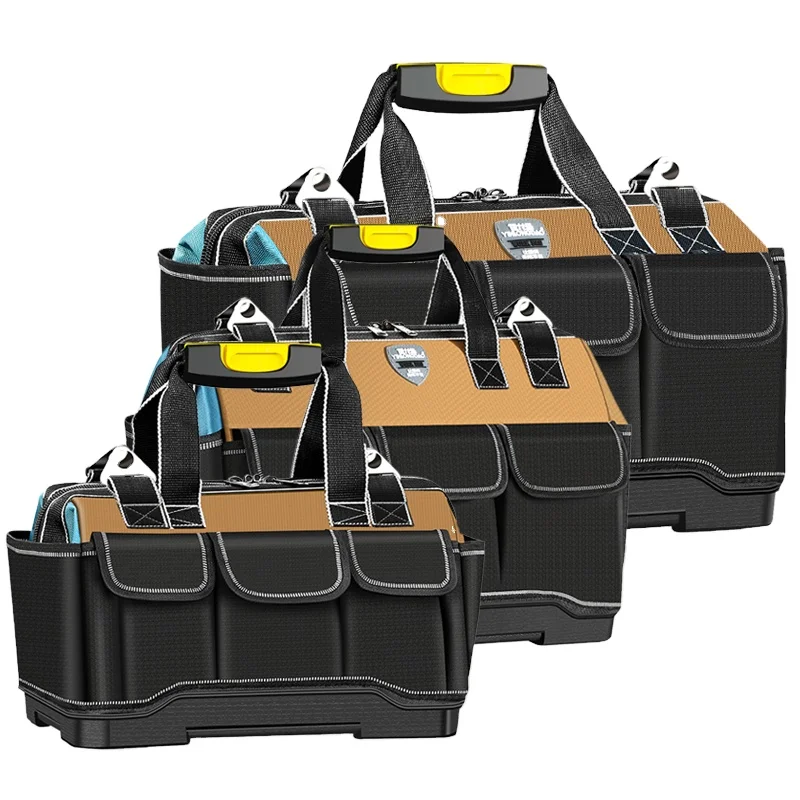 Custom Logo Upgrade Tool Bag 1680D Oxford Waterproof Wear-Resistant Strong Tool Storage Toolkit