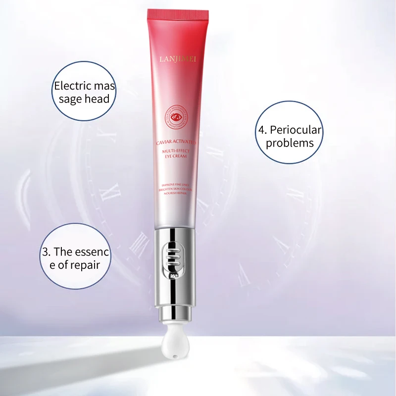 LAN JI MEI cosmetics anti aging puffiness electric under dark circle organic caviar gold eye cream  Cosmetics manufacturers