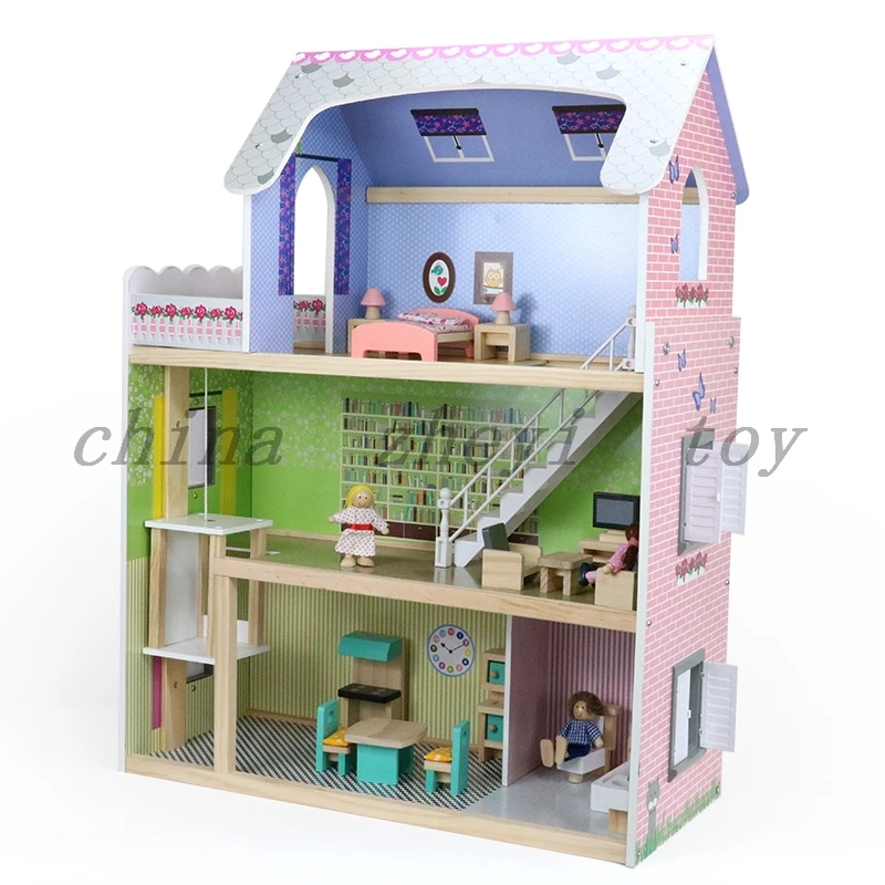 factory direct sale kids toys Wooden cheap dollhouse toys in china custom boy girls baby educational montessori toy manufacturer