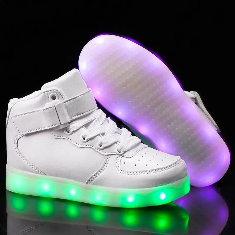 custom fashion led light skate shoes young boy girl dance sneakers