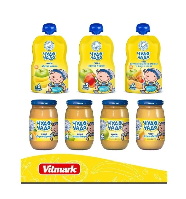 
hot selling tetrapak package healthy safe sugar-free gerber baby food meat sequeeze station for baby food silikon baby food 