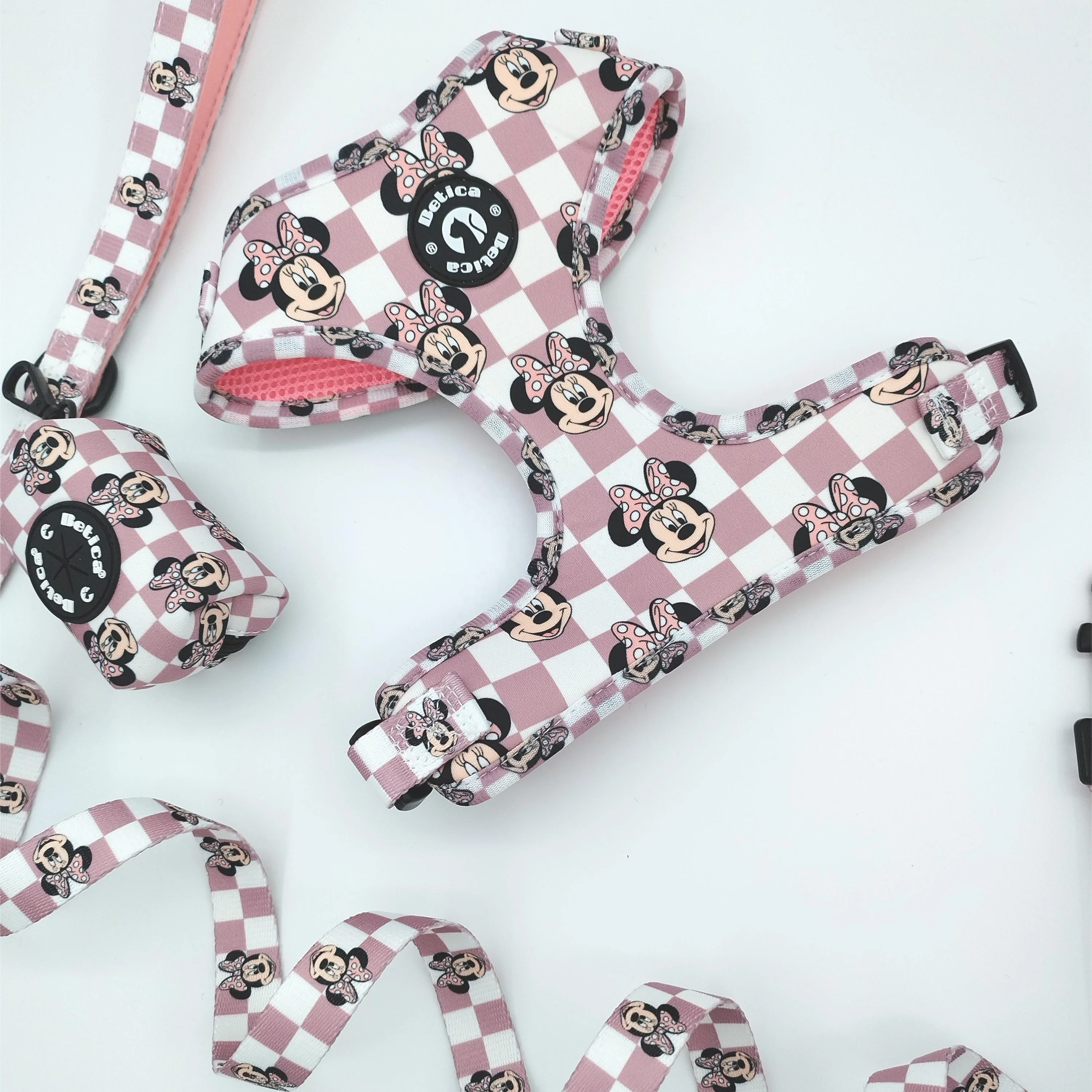 Роскошный дизайн 2023 сетчатый двусторонний поводок для собак с принтом на заказ дозатором сумки-какашки