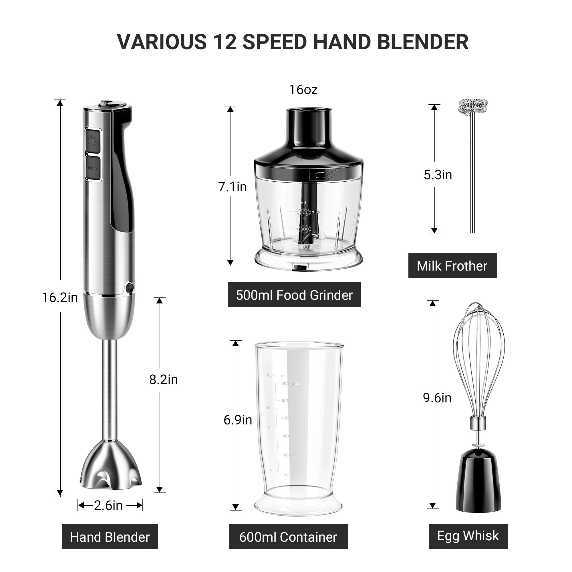 Best Buy Powerful Hand Stick Blender Home Kitchen Use Hand Blender Mini Electric Food Chopper Mixer Blender