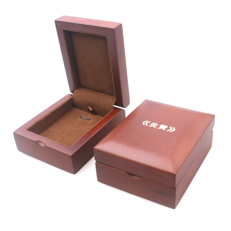 Natural Wood Box with Sliding Lid and Rope Handle for Bordeaux Jewelry Earrings Packaging Gift Box eco-friendly Materials