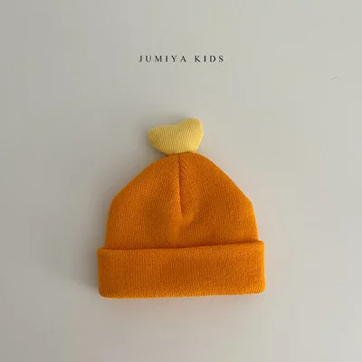 Korean Style Baby Plush Hat Autumn Winter Girls Cute Love Knitted Warm Cotton For