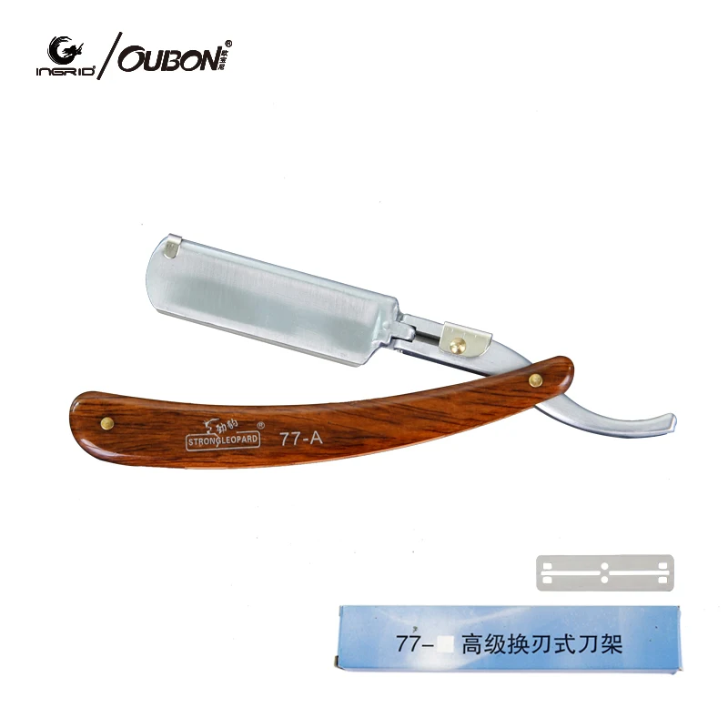 Replaceable Straight Razor Blades Cut Throat Razor Vustom Barber Straight Hair Cutting Razor For Men