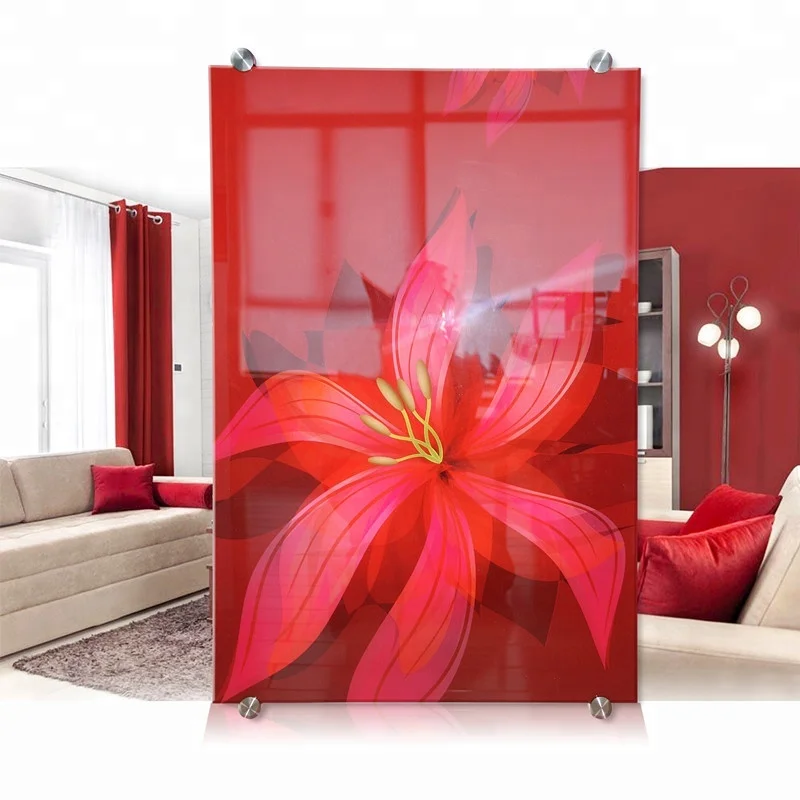 Custom Silk Screen Printed Tempered Glass Panels / Printing Glass Door