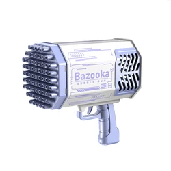 Rocket launcher Bubble gun New Gatling oversized 69-hole bubble electromechanical charging bubble blowing toy