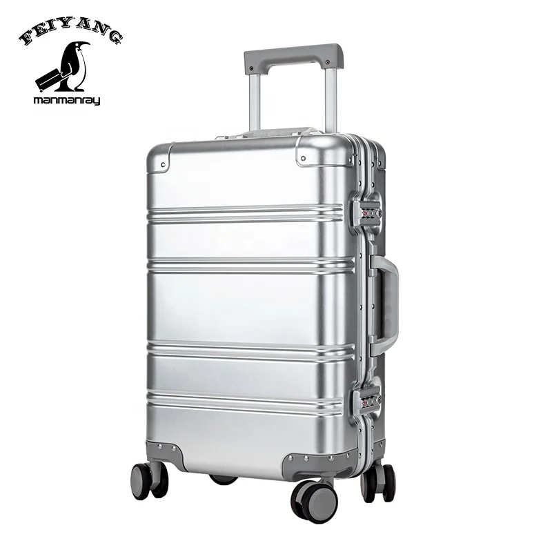 Bestselling Genuine aluminum luggage vintage luggage with wheel