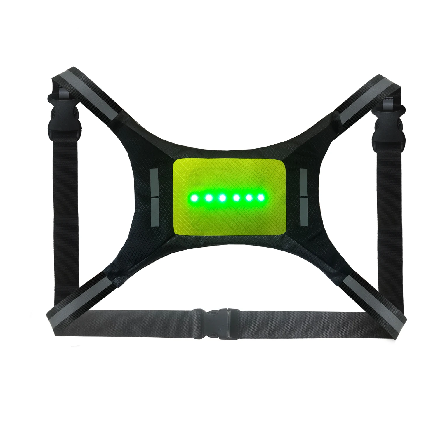 Turn Signal Night Flashing LED Safety Gilet Cycling Security Running Waterproof Nylon Reflective Fashion Vest For Sporting