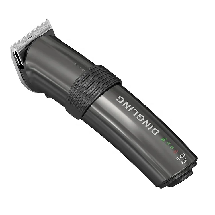 Dingling Rf-609 Plus Battery Capacity Display Adjustable Blade High Quality Profession Cordless Professional Hair Clippers Set