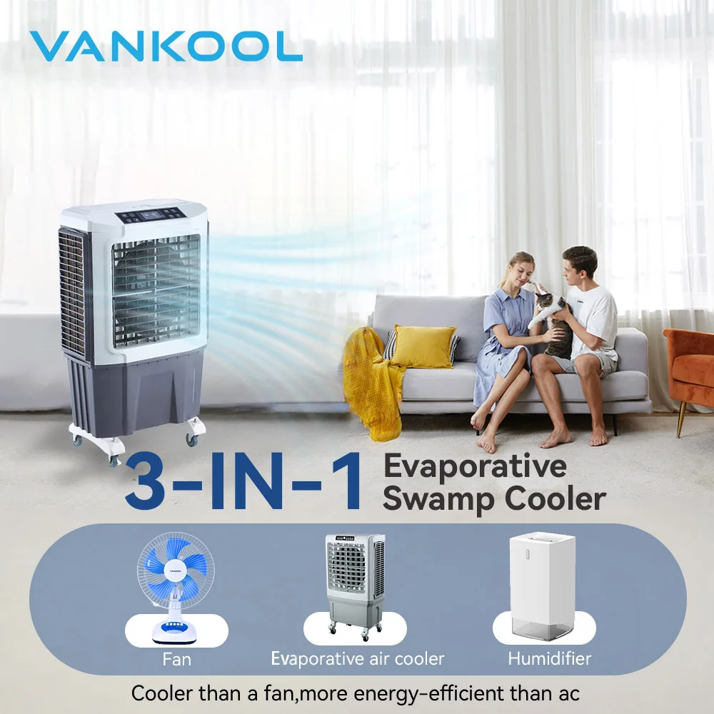 AC/DC rechargeable standing fan air cooler industrial fan air cooler water air cooler