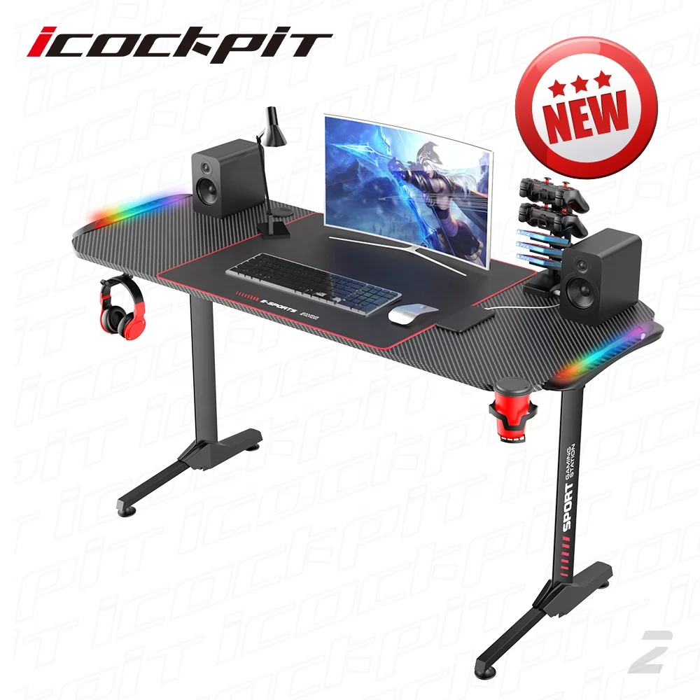 
2021 High-end Custom Modern Office Desks Multi Colors PC Computer Table Gaming Desk PC Table 