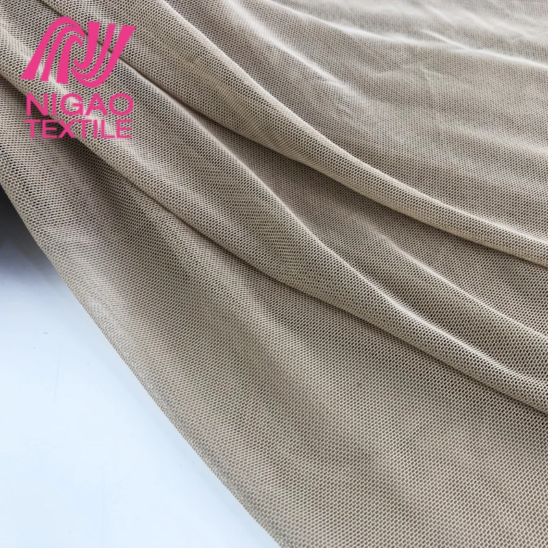 
China factory Textile fabric polyester spandex fabric higt stretch Tulle mesh fabric for Stock 