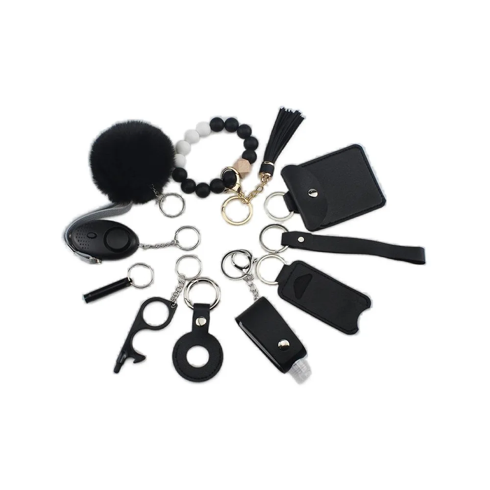 Self Defense Security KeychainSafety Keychain Full Set Set with Personal Alarm Protective Keychain Accessories for Women Girls