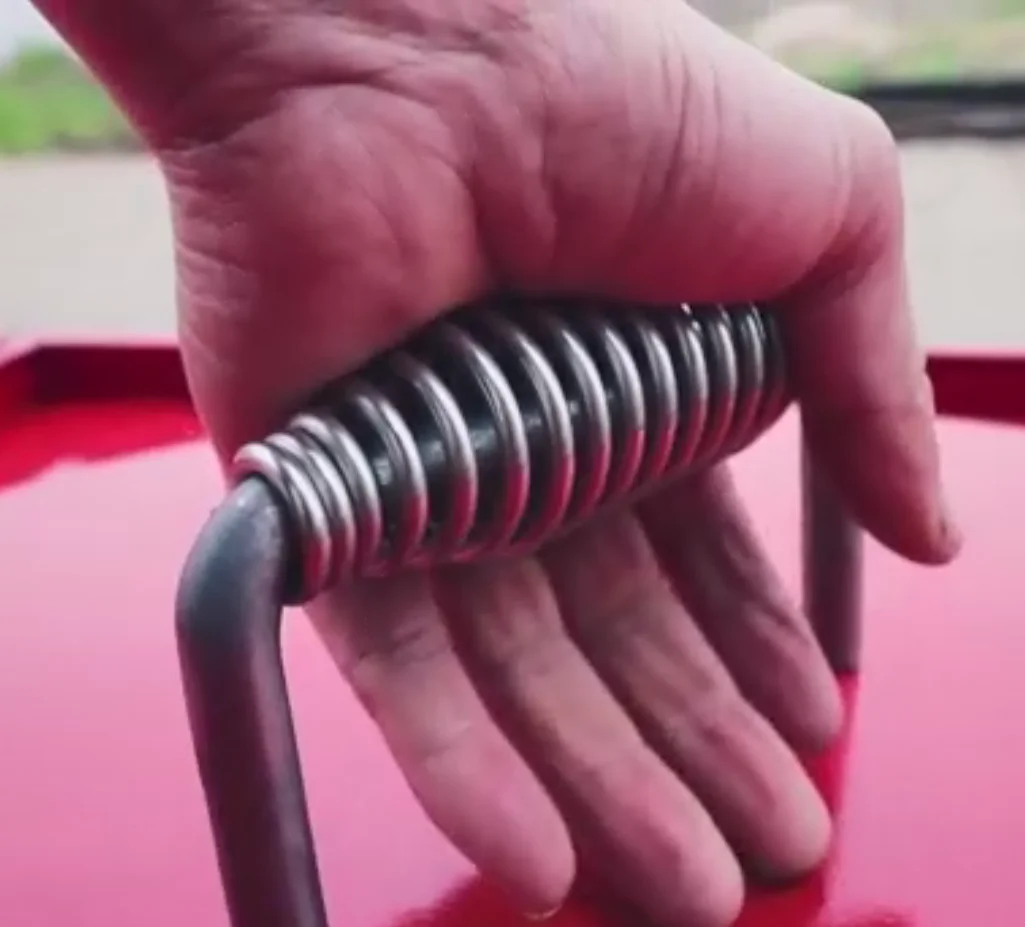 Nickel Plated Steel BBQ   Smoker Grill Stove Handle  Barrel Spring